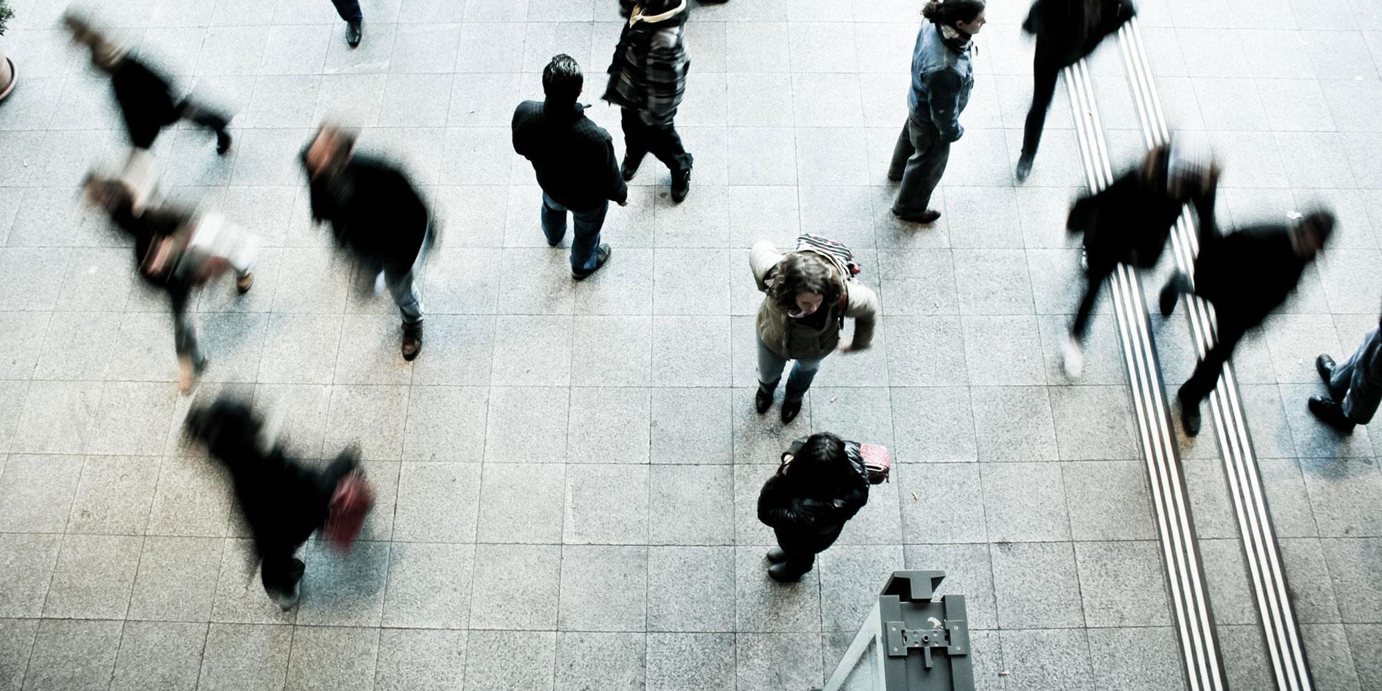 Crowd of People Walking